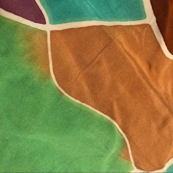 Vintage 100% rayon Made in Indonesia Sarong/beach coverup. By brand Koochee. - Picture 7 of 7